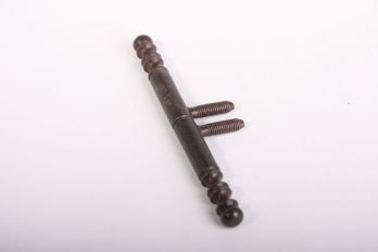 Paumelle scharnier 120mm roest met sierknop