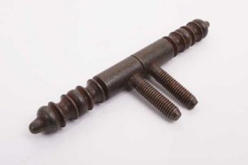 Paumelle scharnier ijzer roest met sierknop 11mm voor meubelen. 