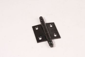 Scharnier zwart 50x50mm ijzer met sierknop