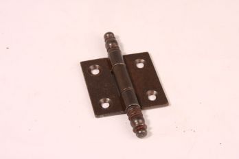 Scharnier ijzer roest 50x50mm met sierknop