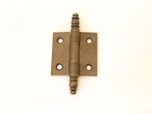 Scharnier brons antiek 50x50mm met sierkop ook voor buiten (massief)