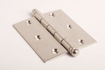 Scharnier geborsteld nikkel 89x101mm  met bolkop