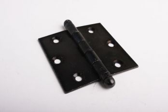 Deurscharnier zwart 89mm x 89mm met bol kopje uitneembaar