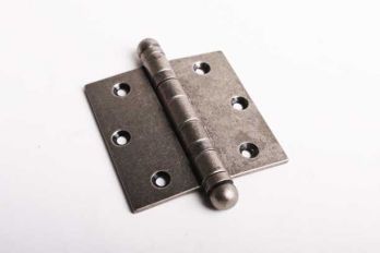 Kogellager scharnier in zilver antiek gemaakt van messing 3 duims 76mm met bolkop