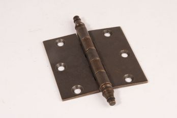 Scharnier voor binnendeur brons antiek 89x89mm met vaaskop
