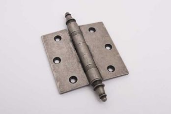 Kogellager scharnier in zilver antiek gemaakt van messing 3 duims 76mm met vaaskop