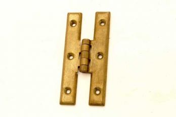 Meubelscharnier H-vorm brons antiek 76mm massief messing