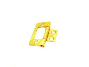 Meubelscharniertje messing kleurig ijzer voor inliggende deurtjes 38mm
