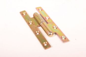 Scharnier paumelle rechts 35mm deur 160x60mm geel verzinkt recht