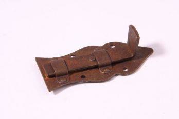 Schuifje voor een meubeldeurtje roest gemaakt van ijzer 80mm recht