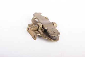 Slot klassiek opdek Rechts of Links 25mm brons antiek + sleutel
