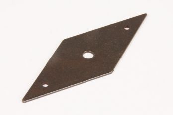 Achterplaatje 37mm roest of tinkleur ruit (98mm hoog)