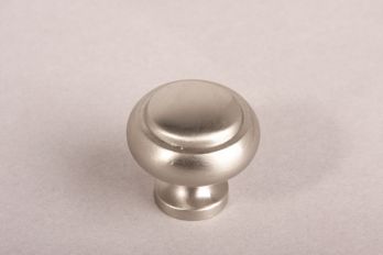 Knop rond geborsteld nikkel 30mm