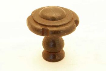 Landelijke keukenknop en meubelknop gietijzer roest 28mm