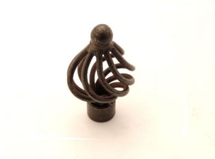 Knop draadknop roest, tinkleur of zwart 34mm