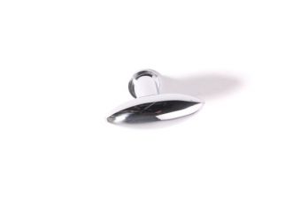 Knop ovaal blinkend chroom 45mm