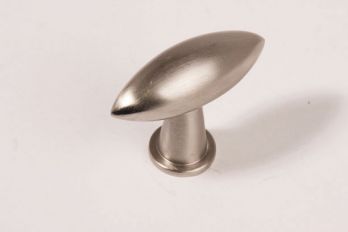 Knop geborsteld nikkel ovaal 54mm
