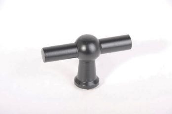 Knop Zwart 70mm T-vormige kraanknop
