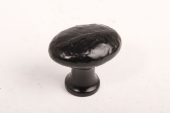 Knop ovaal zwart 51mm robuust