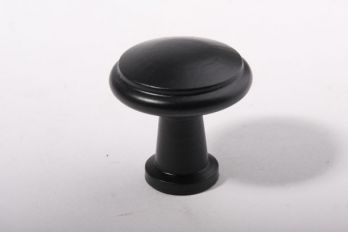 Knopje zwart rond met randje 34mm