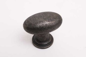 Deurknop en ladeknop voor meubel en keuken antiek grijs 41mm ovaal