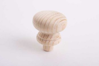 Knop rond vurenhout 36mm met 12mm vaste deuvel.
