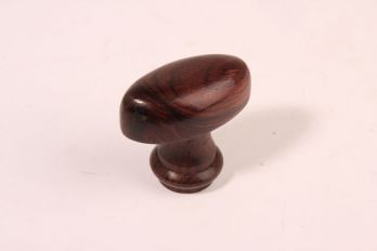 Knop hout ovaal glad rozenhout 54mm
