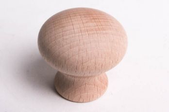 Knop beukenhout met M4 montage rond 51mm