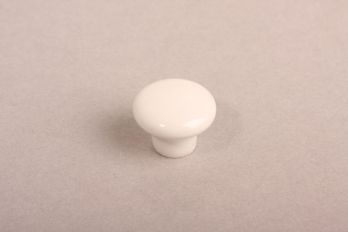 Knop porselein rond wit 32mm
