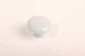 Knop porselein rond baby blauw 32mm