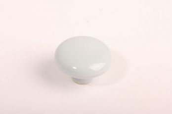 Knop porselein rond baby blauw 36mm