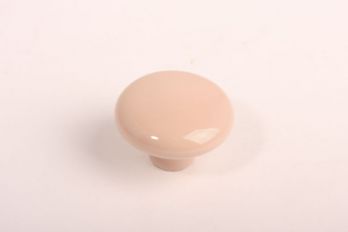 Knop porselein rond oud roze 36mm