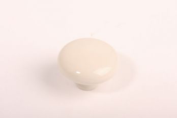 Knop porselein crème wit rond 36mm
