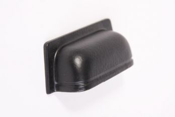 Greep zwart 90mm - stoere komgreep 32mm