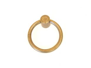Ringgreep brons antiek 58mm diameter 6mm dik met moer