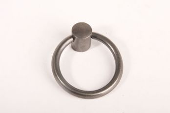 Ringgreep metaal grijs (tinkleur) 58mm diameter 6mm dik
