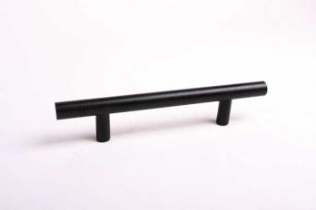 Stangegreep rond 12mm voor keukens en meubelen zwart 160mm - Boormaat 96mm