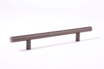 Stangegreep rond 12mm voor lades en deurtjes roestkleur 192mm - boormaat 128mm
