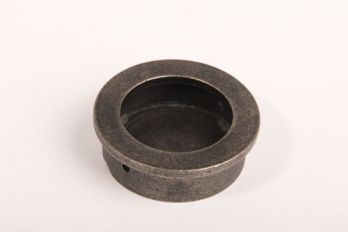 Infreesgreep rond 40mm zilver antiek