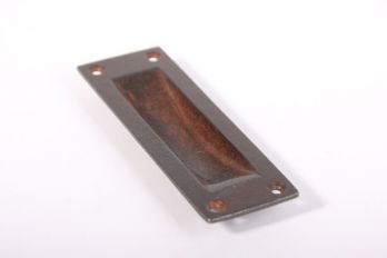 Schuifdeurgreep 120mm gietijzer roest