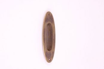 Greep schuifdeur ovaal jaren twintig brons antiek 145mm