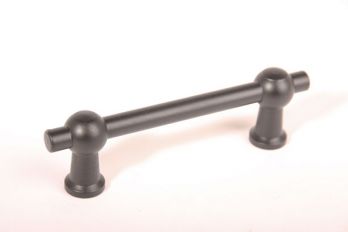Greep Chemin de Fer zwart 64mm, 96mm, 110mm, 128mm of 160mm