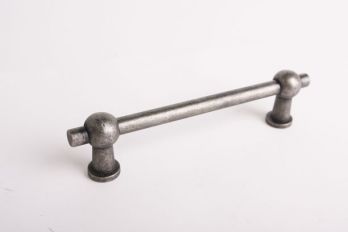 Greep Chemin de Fer zilver antiek boormaat 64mm, 96mm, 110mm of 128mm