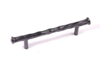 Greep gietijzer zwart rond brut boormaat 128mm