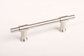 Greep T-greep geborsteld RVS massief boormaat 96mm, 128mm of 160mm