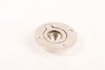 Greep infrees ringtrekker geborsteld nikkel rond 37mm