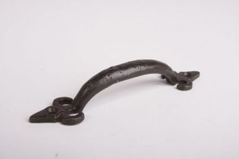 Greep klassiek gietijzer roest 125mm - Fleur de Lis