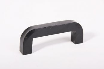 Greep vierkant 16mm ijzer zwart, roest of tinkleur 96mm of 128mm afgerond