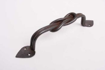 Ladegreep met knoop gesmeed ijzer roest of metaal grijs 260mm
