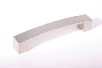 Moderne keukengreep gebogen geborsteld nikkel 128mm, 160mm, 192m, 256mm, 320mm of 416mm